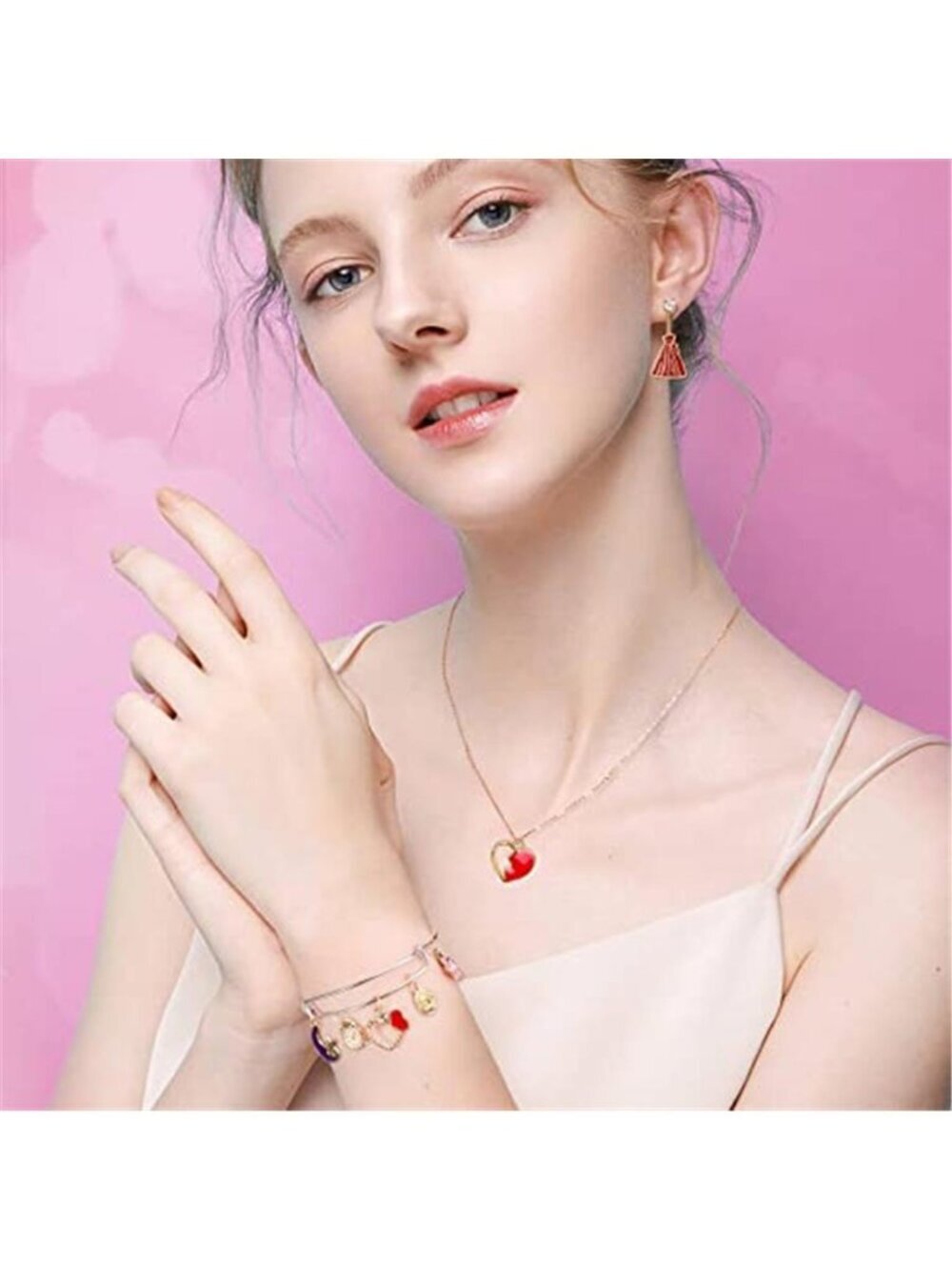400Pcs Charms for Jewelry Making, Assorted Enamel Bracelet Bangle Charms, Mixed - Picture 2 of 7